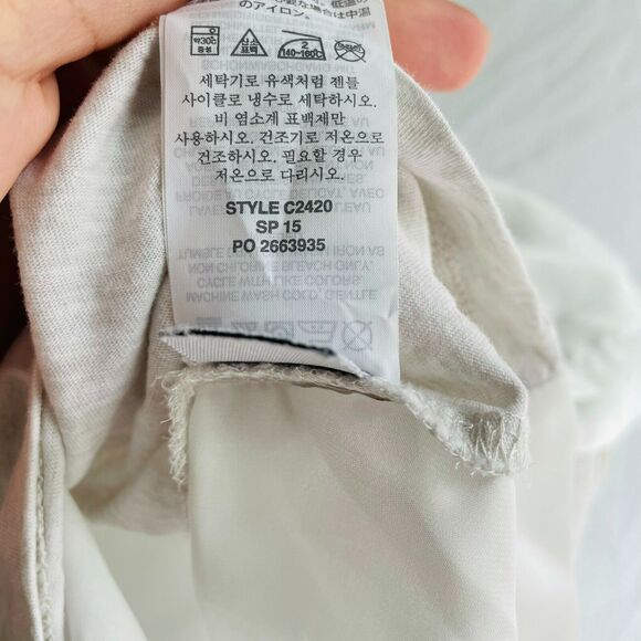 J.Crew Silky Knit White T Shirt Blouse Short Sleeve Oversize C2420 Size Small - Picture 10 of 11